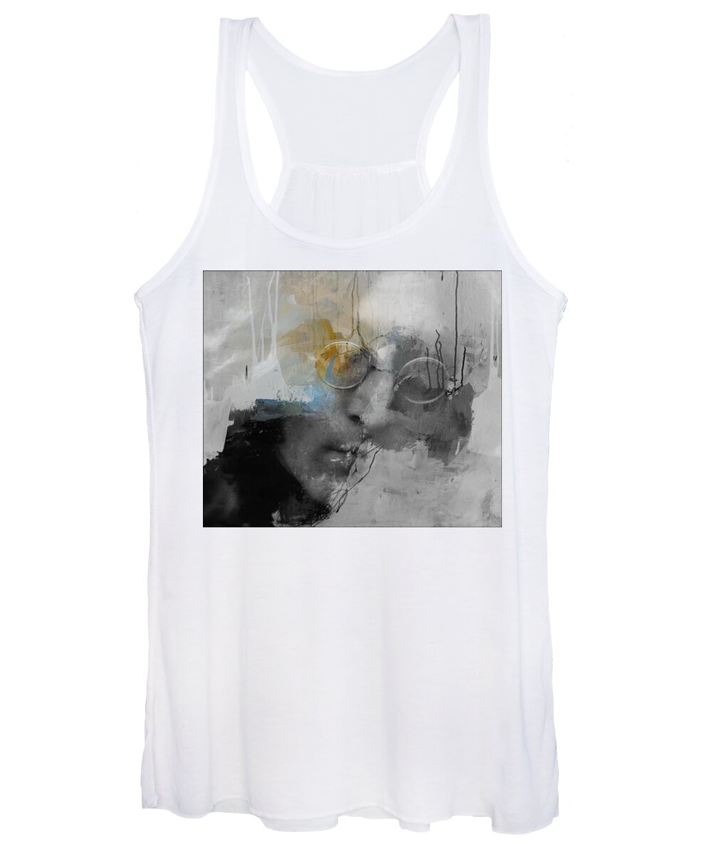 John Lennon Women's Tank Top featuring the digital art Lucy In The Sky With Diamonds by Paul Lovering