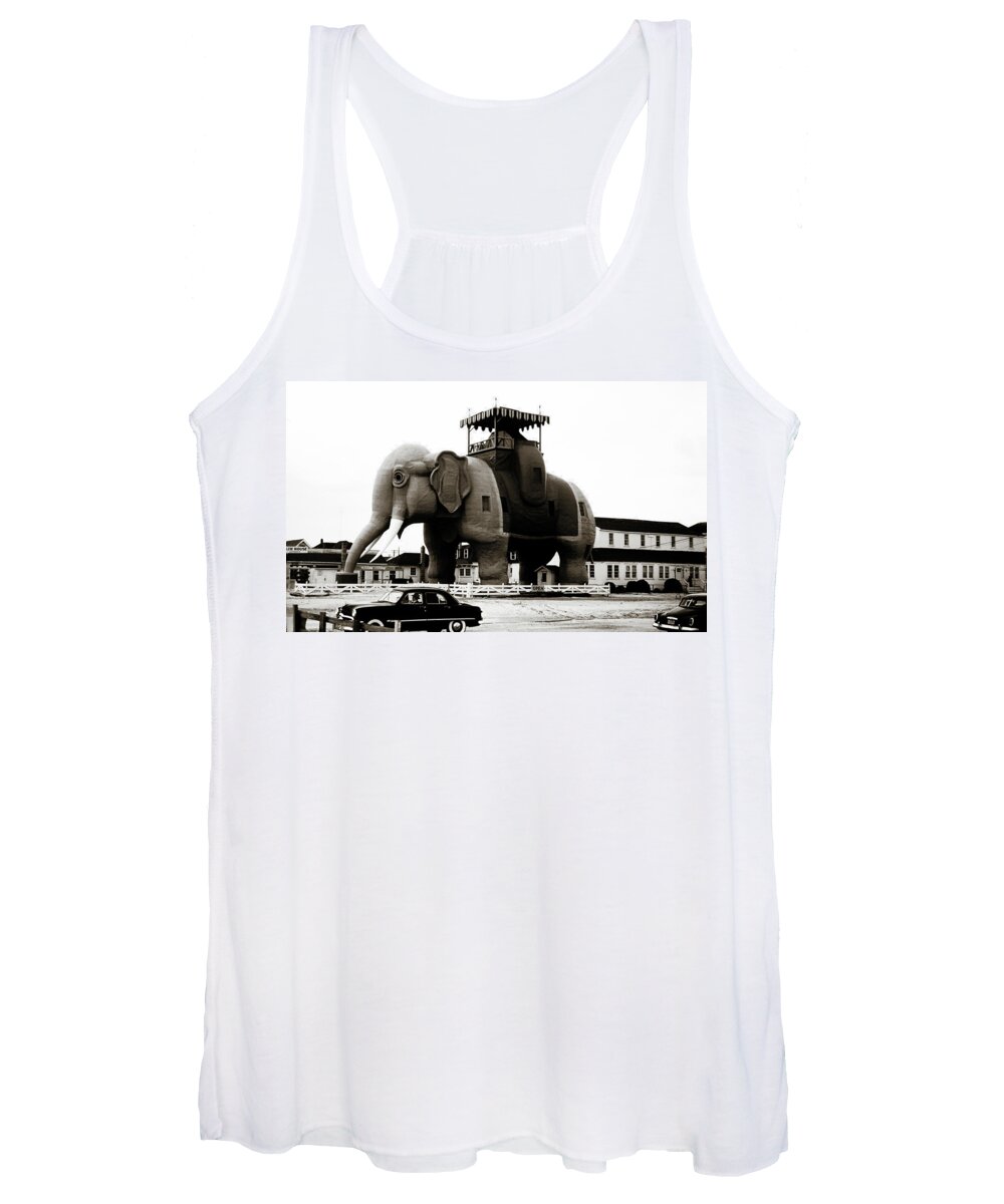 Lucy Women's Tank Top featuring the photograph Lucy the Elephant 1 by Marilyn Hunt