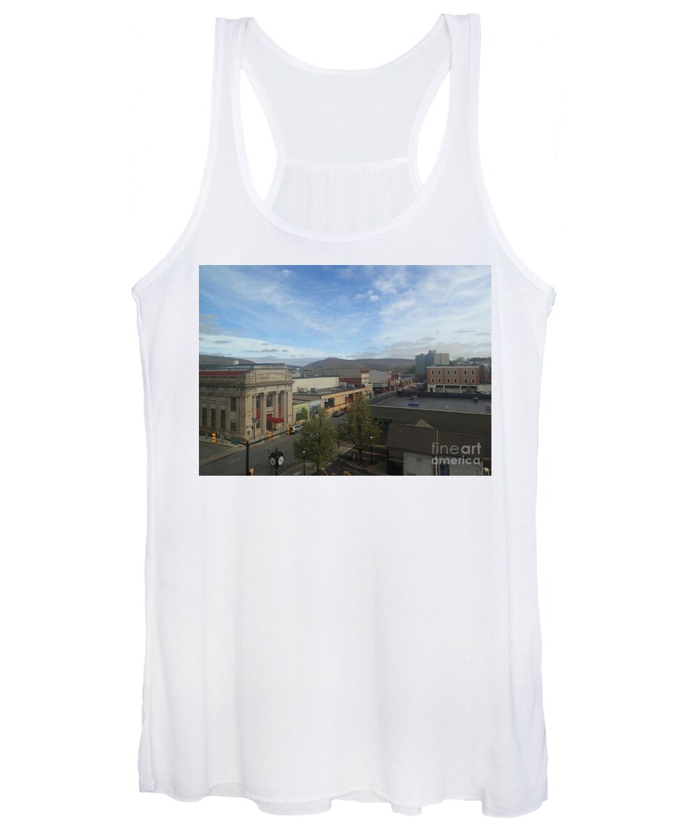 Pittston Women's Tank Top featuring the photograph Main St to the Mountains  by Christina Verdgeline