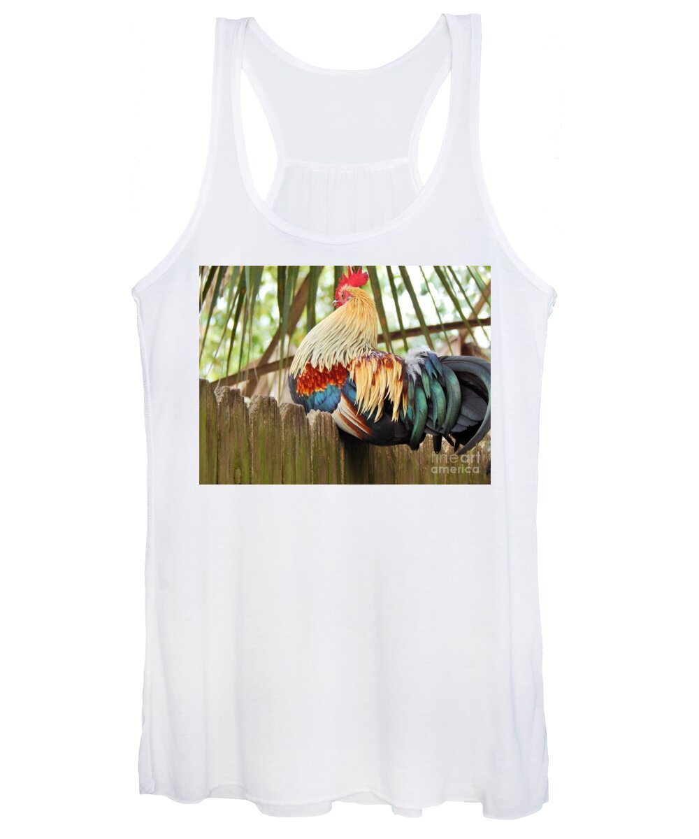 Rooster Women's Tank Top featuring the photograph Majestic by Jan Gelders