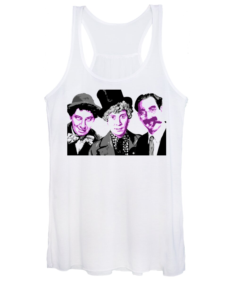 Marx Brothers Women's Tank Top featuring the digital art Marx Brothers by DB Artist