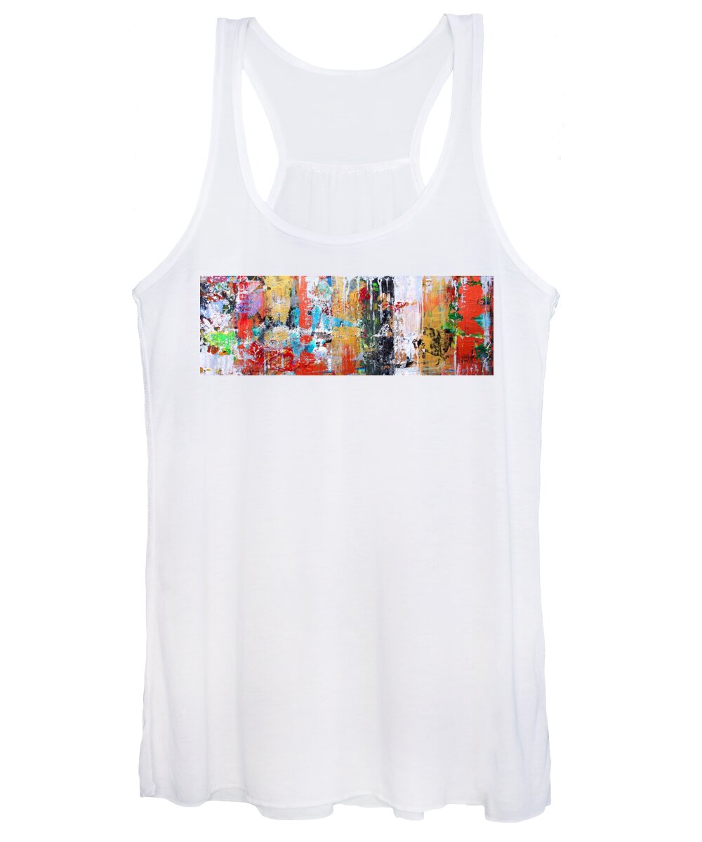 Abstract Women's Tank Top featuring the painting Metallic Winter by J Vincent Scarpace