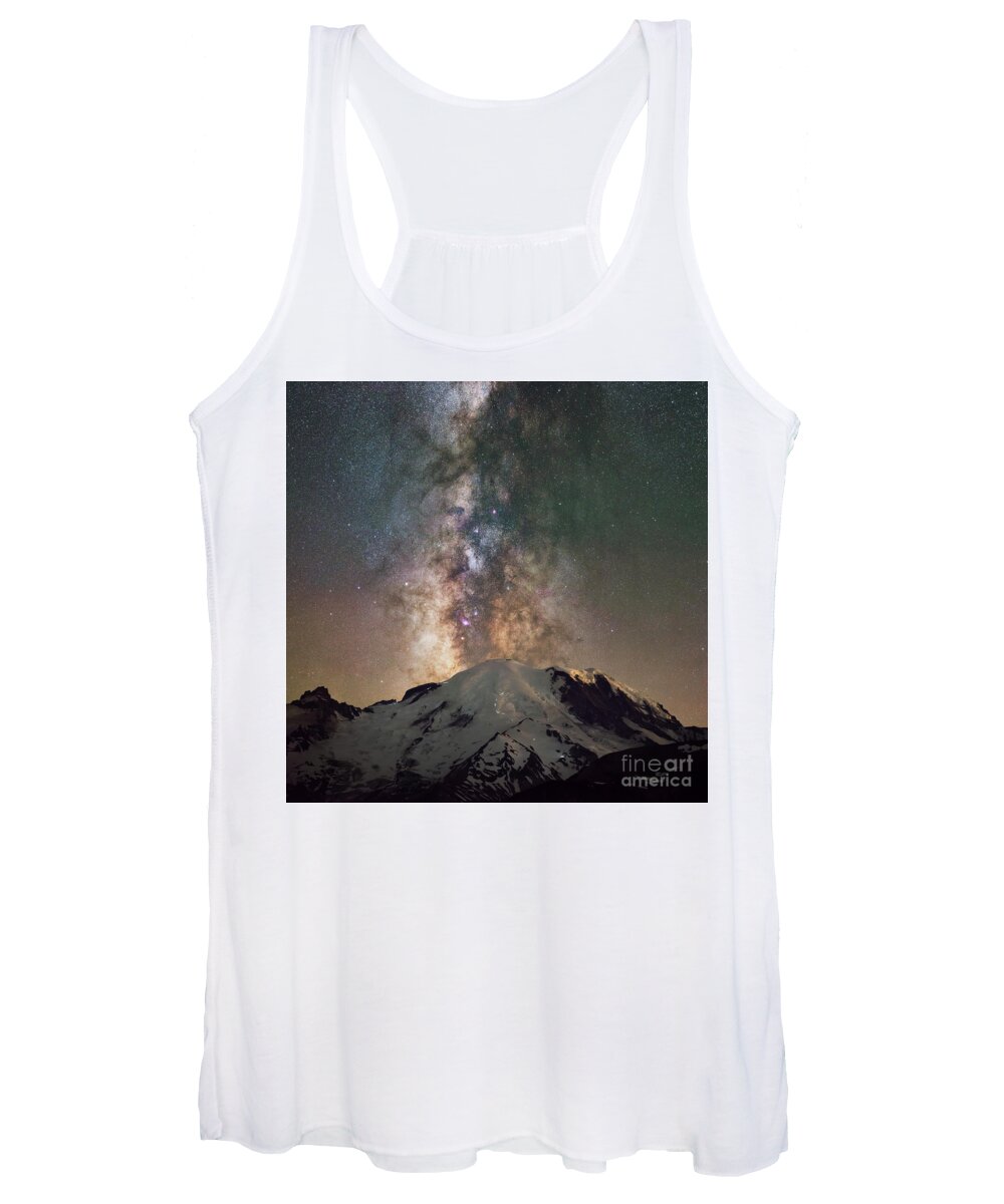 Washington State Women's Tank Top featuring the photograph Midnight Hike by Michael Ver Sprill