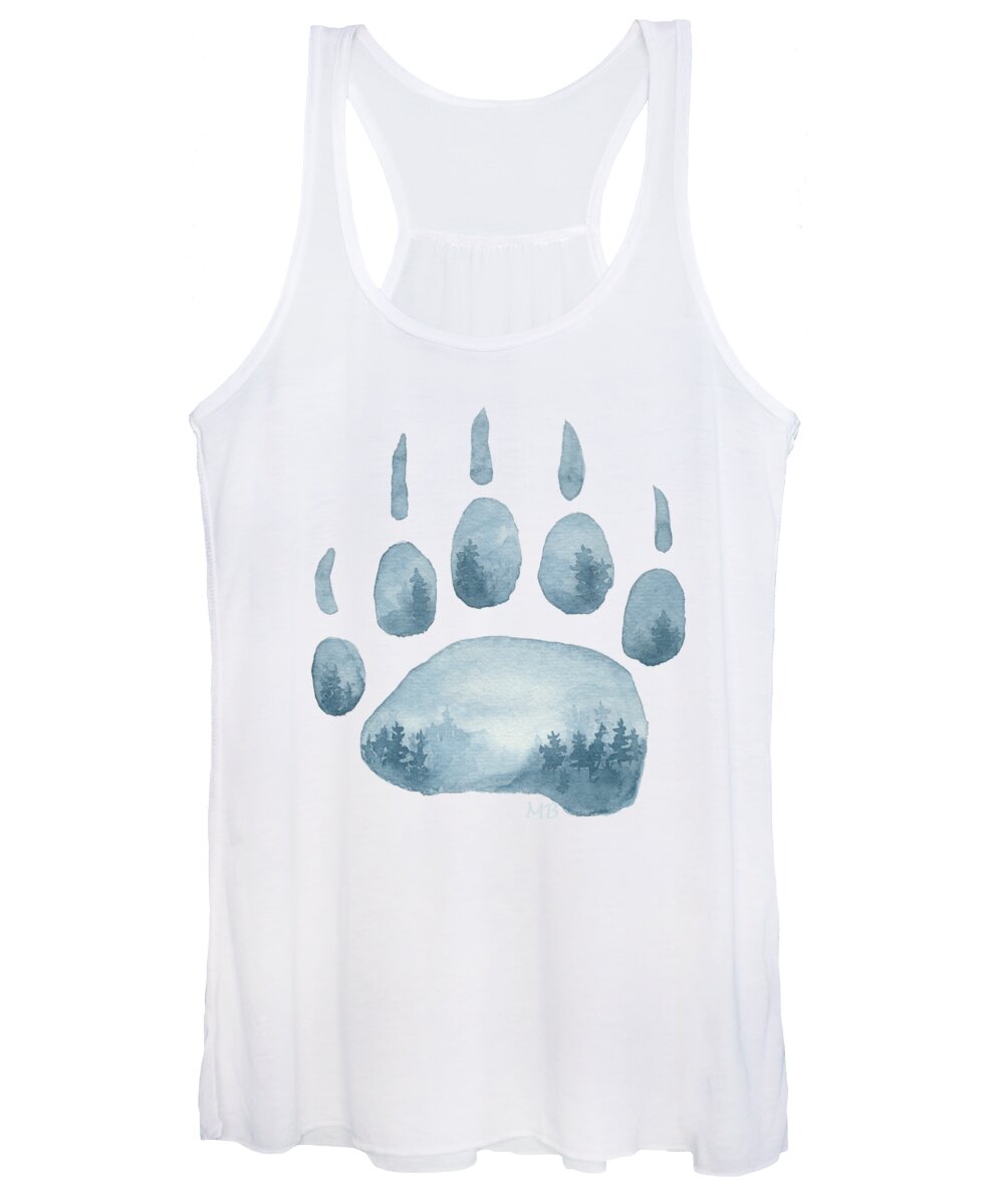 Mountain Women's Tank Top featuring the painting Misty Mountain Hop by Monica Burnette
