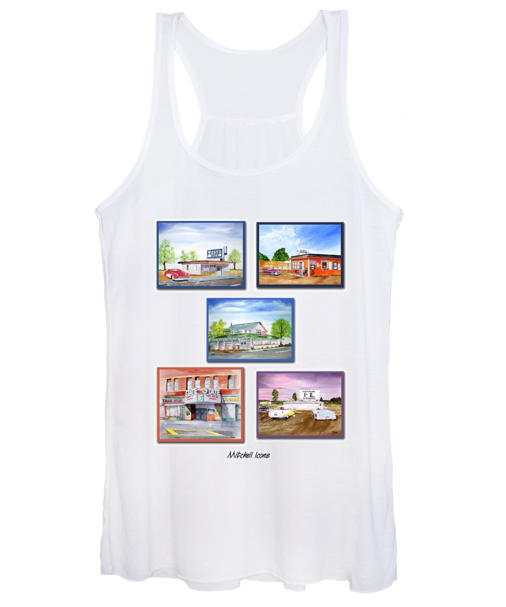 Mitchell Women's Tank Top featuring the painting Mitchell Icons by Richard Stedman