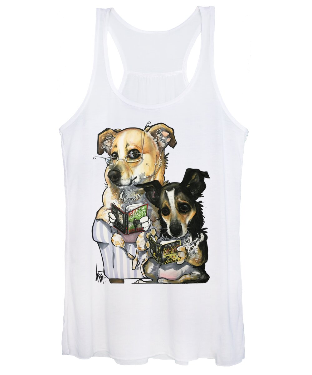 Monteleone Women's Tank Top featuring the drawing Monteleone 3985 by Canine Caricatures By John LaFree
