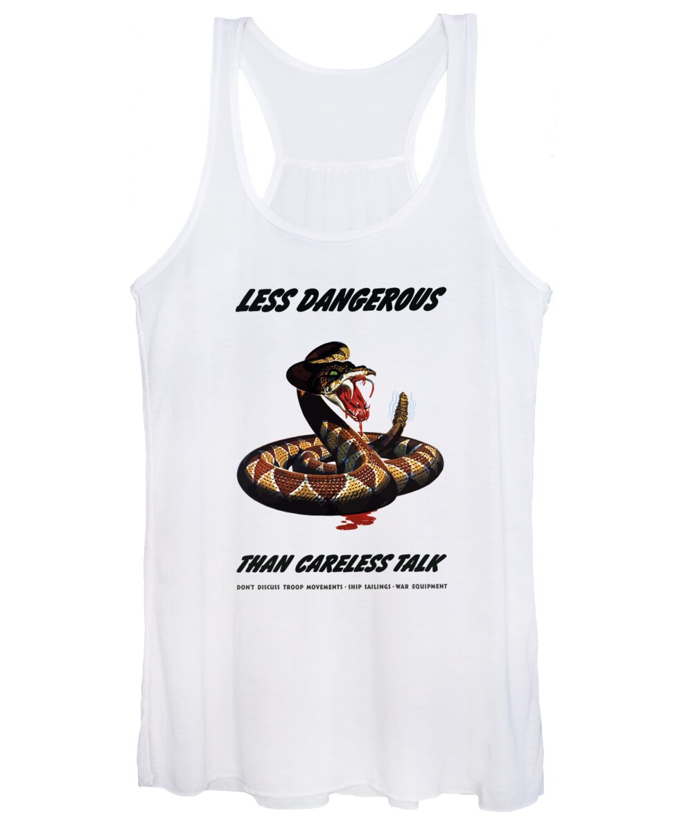 Rattlesnake Women's Tank Top featuring the painting More Dangerous Than A Rattlesnake - WW2 by War Is Hell Store