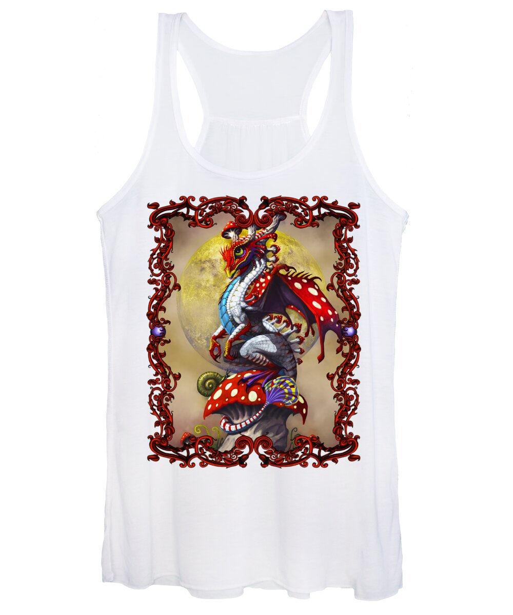 Dragon Women's Tank Top featuring the digital art Mushroom Dragon T-Shirts by Stanley Morrison