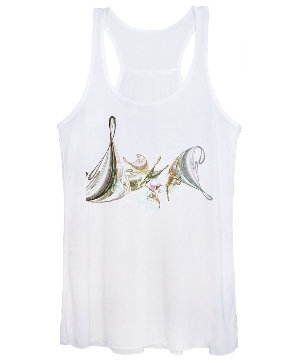 Music Women's Tank Top featuring the digital art Music and Melody by Ilia -