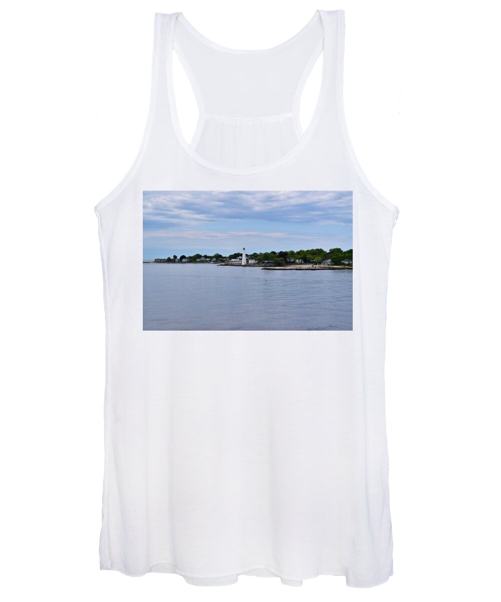 Lighthouse Women's Tank Top featuring the photograph New London Harbor Lighthouse by Nicole Lloyd