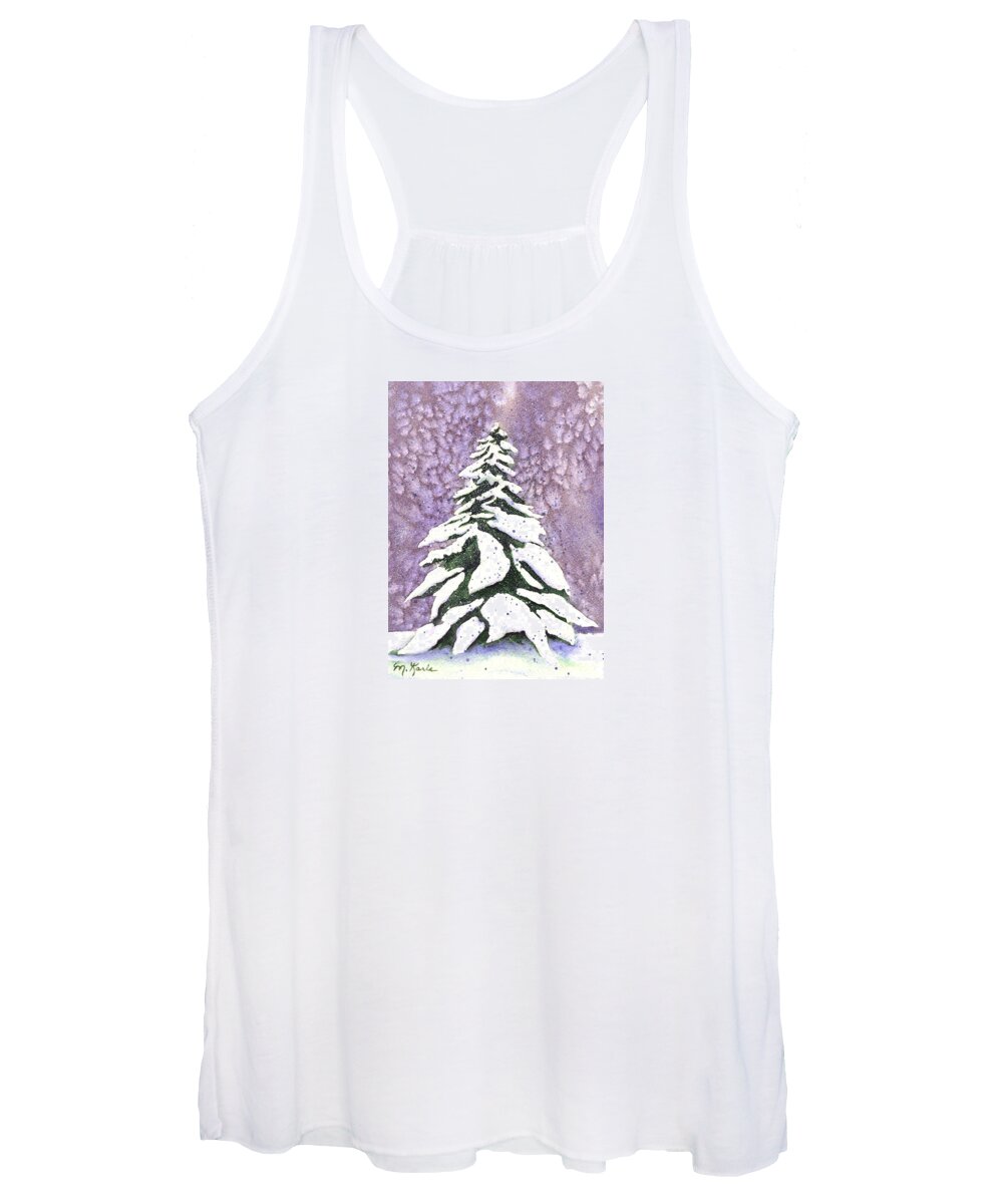Tree Women's Tank Top featuring the painting No Tinsel Needed by Marsha Karle