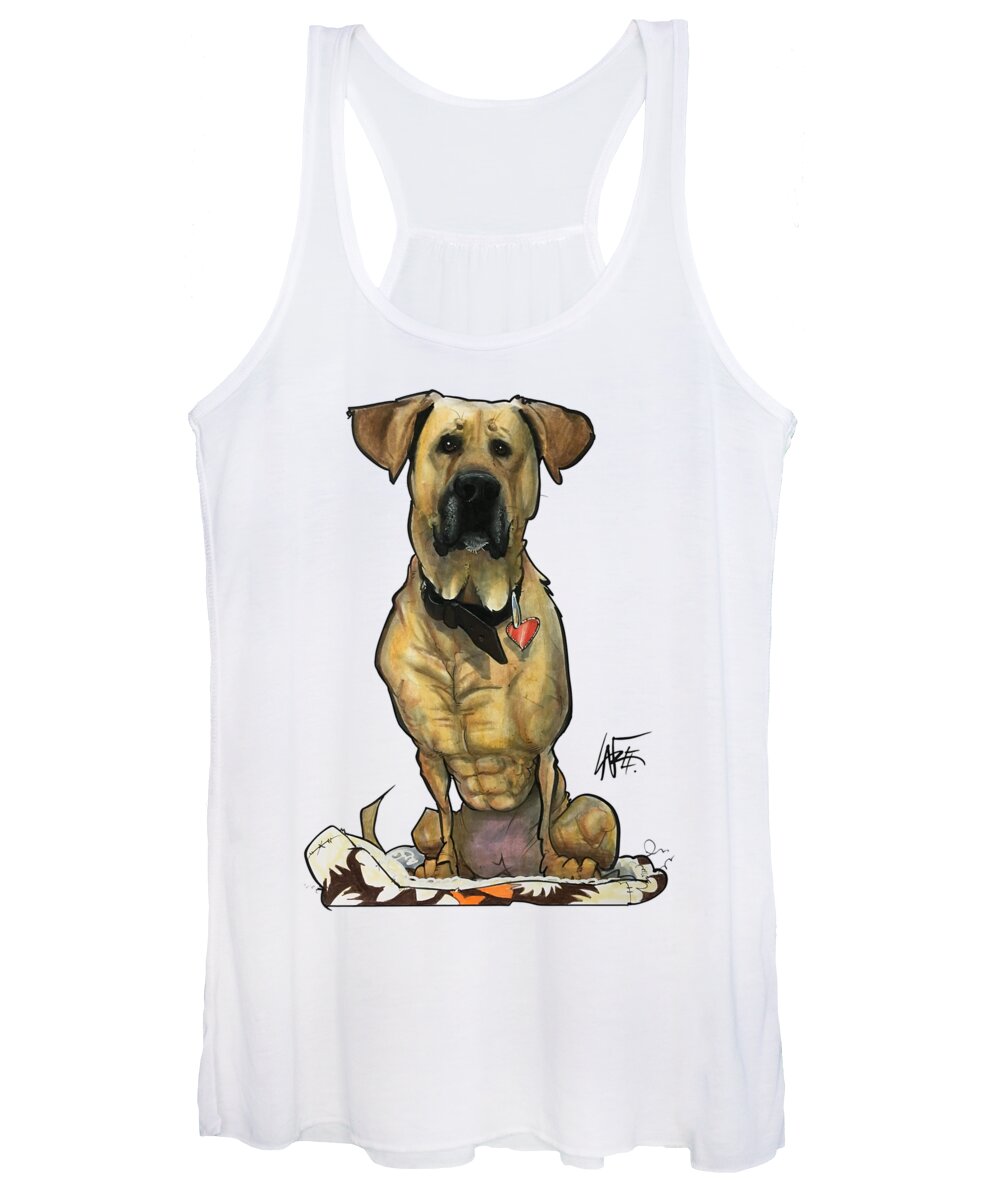 Mutt Women's Tank Top featuring the drawing Norris 3918 by John LaFree