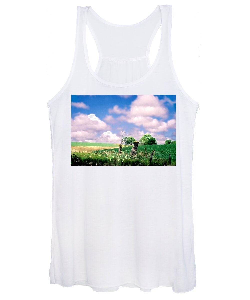 Landscape Women's Tank Top featuring the photograph Off the grid by Steve Karol