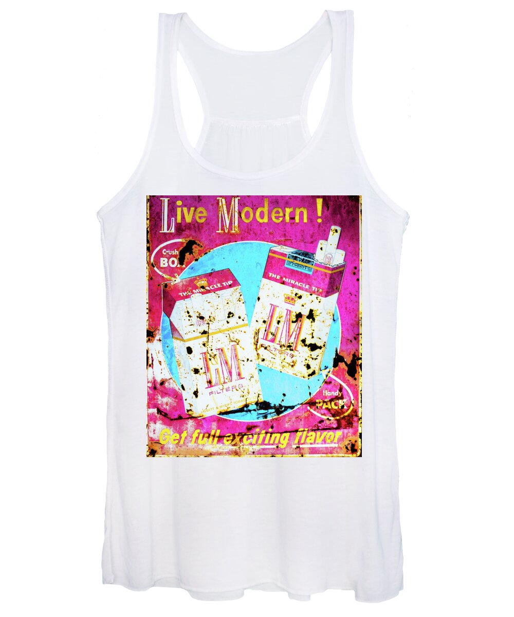 Liggett Women's Tank Top featuring the photograph Old Cigarette Sign by M G Whittingham