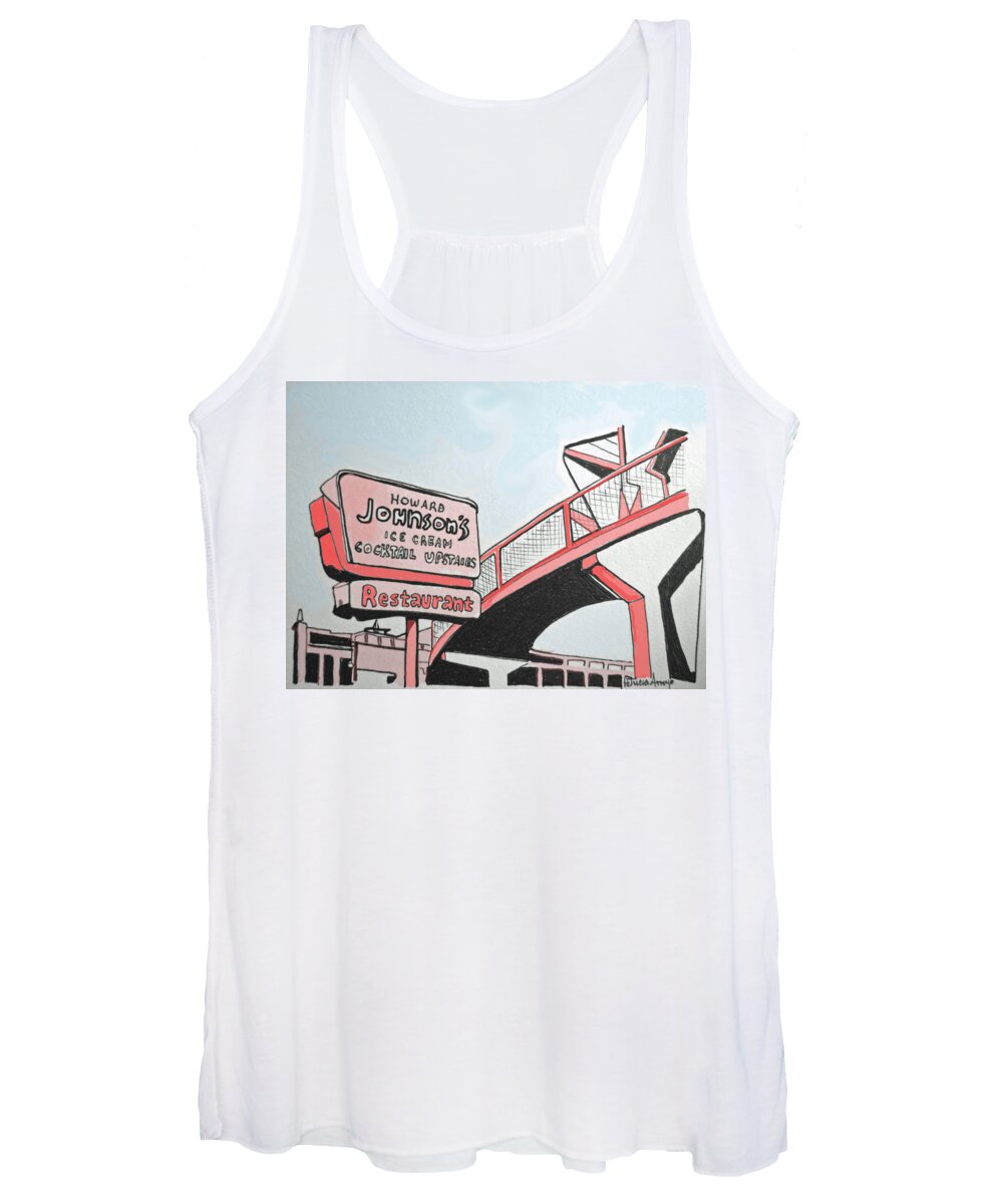 Asbury Art Women's Tank Top featuring the painting Old HoJos by Patricia Arroyo