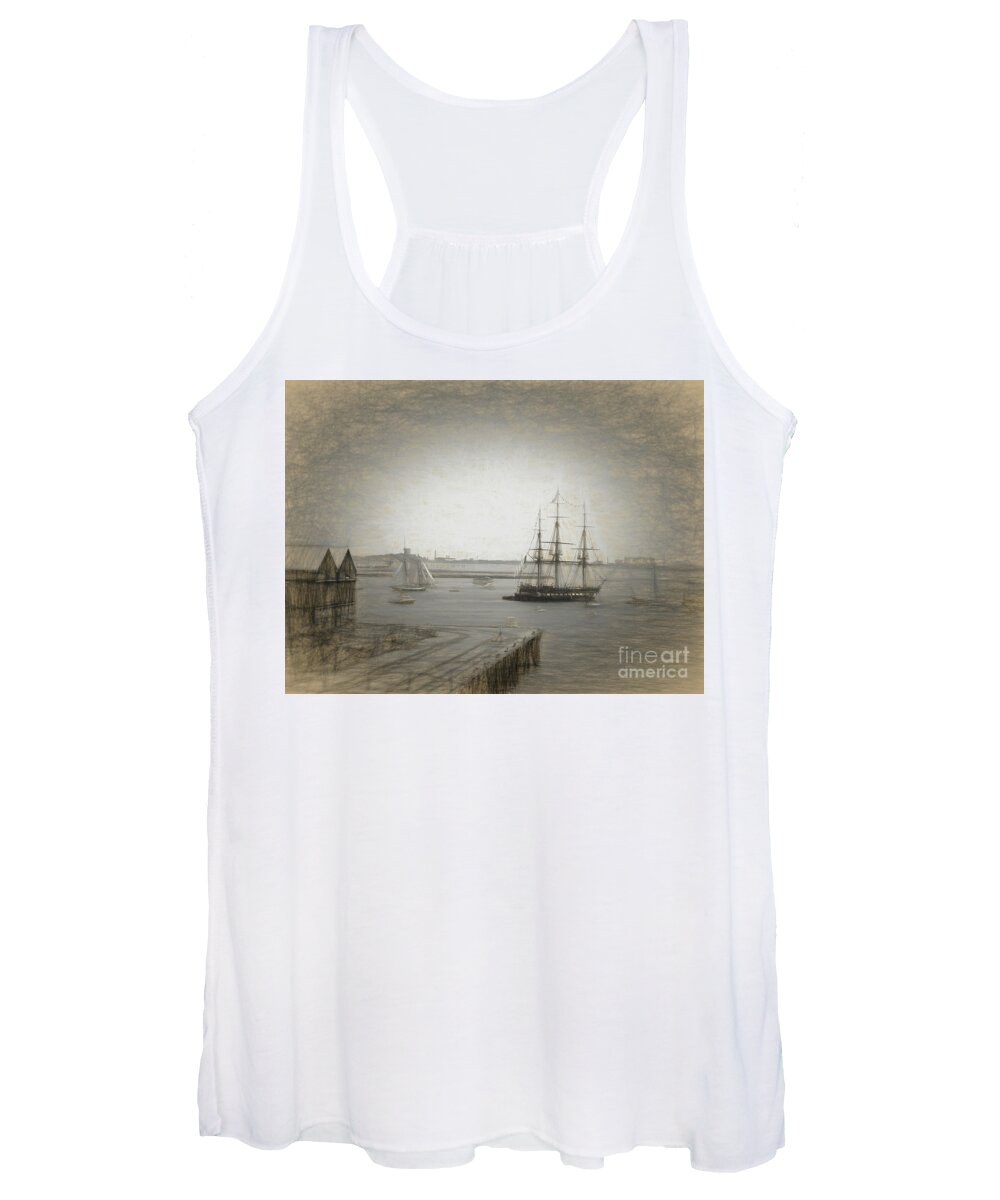 Uss_constitution Women's Tank Top featuring the photograph Old Ironsides -Back in the Day by Scott Cameron