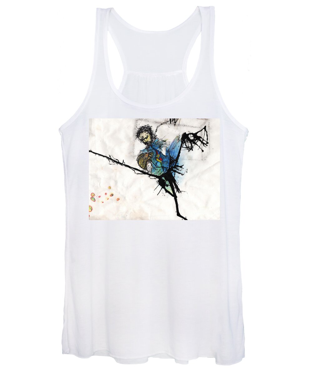 Drawing Women's Tank Top featuring the mixed media Once More by Jeff Barrett