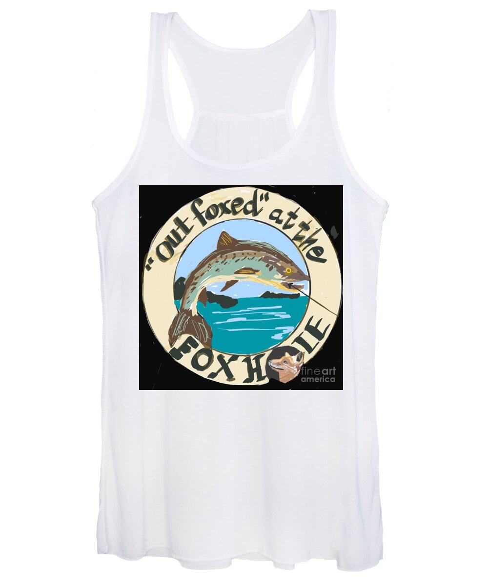  Women's Tank Top featuring the painting Out Foxed by Francois Lamothe