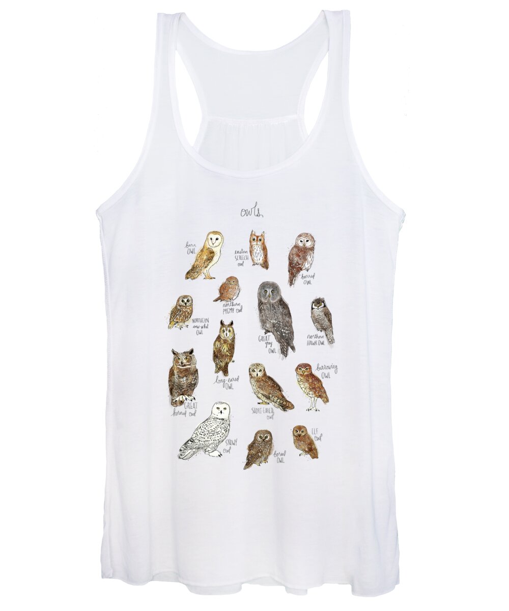 Owl Women's Tank Top featuring the painting Owls by Amy Hamilton