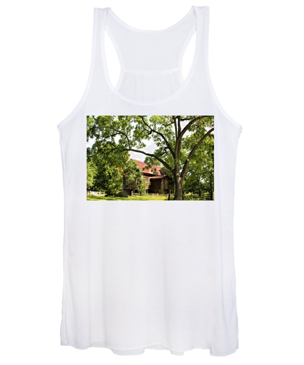 Barn Women's Tank Top featuring the photograph 0037 - Oxford Red III by Sheryl L Sutter