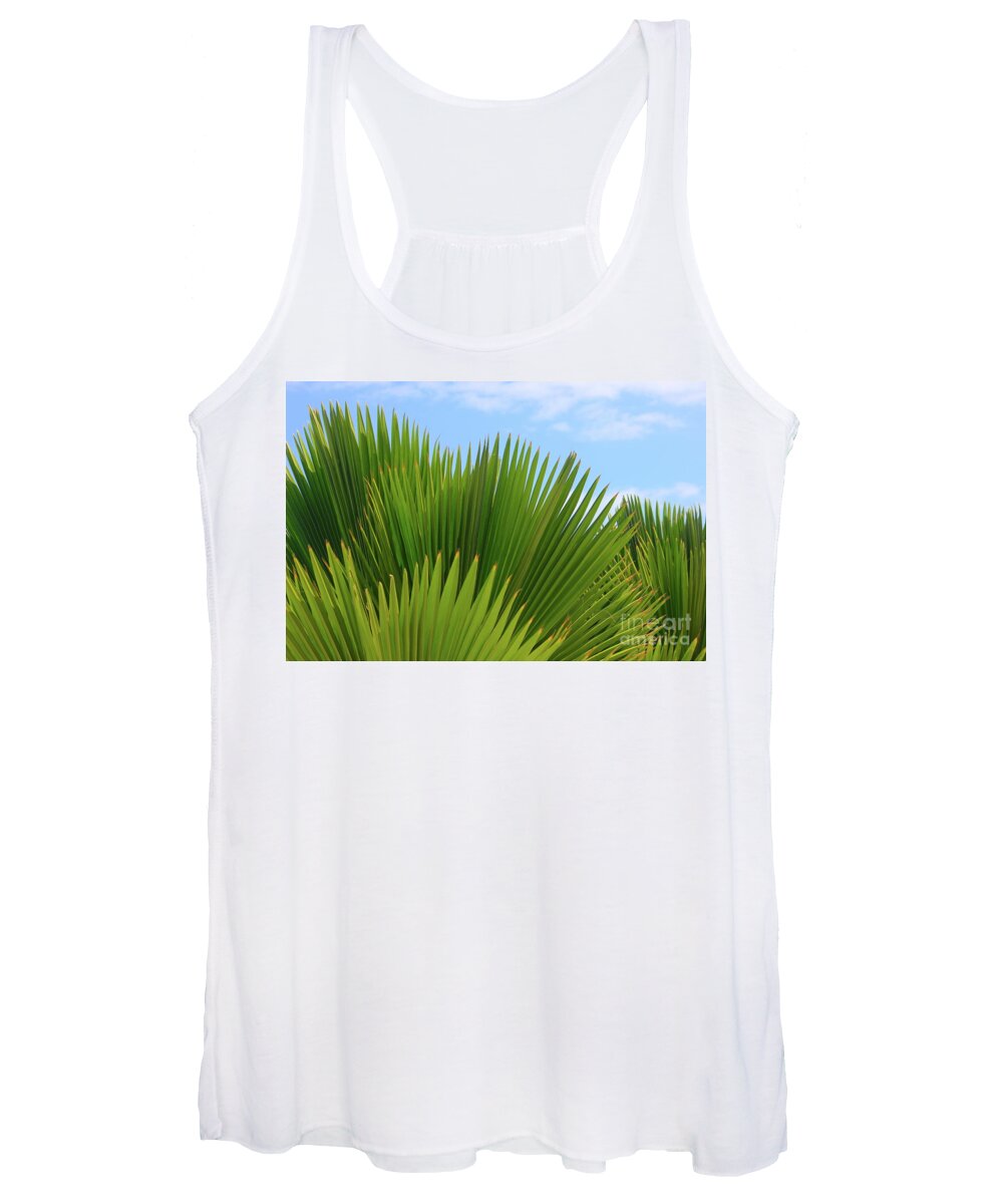 Palms Women's Tank Top featuring the photograph Palm Fans by Alice Terrill