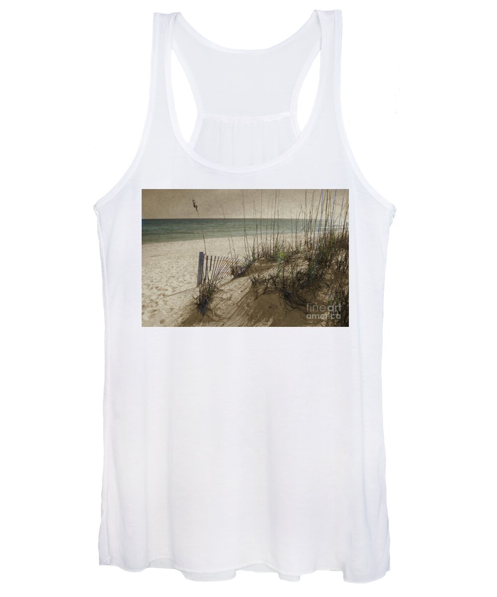 Beach Women's Tank Top featuring the photograph Panhandle Sand by Ron Long