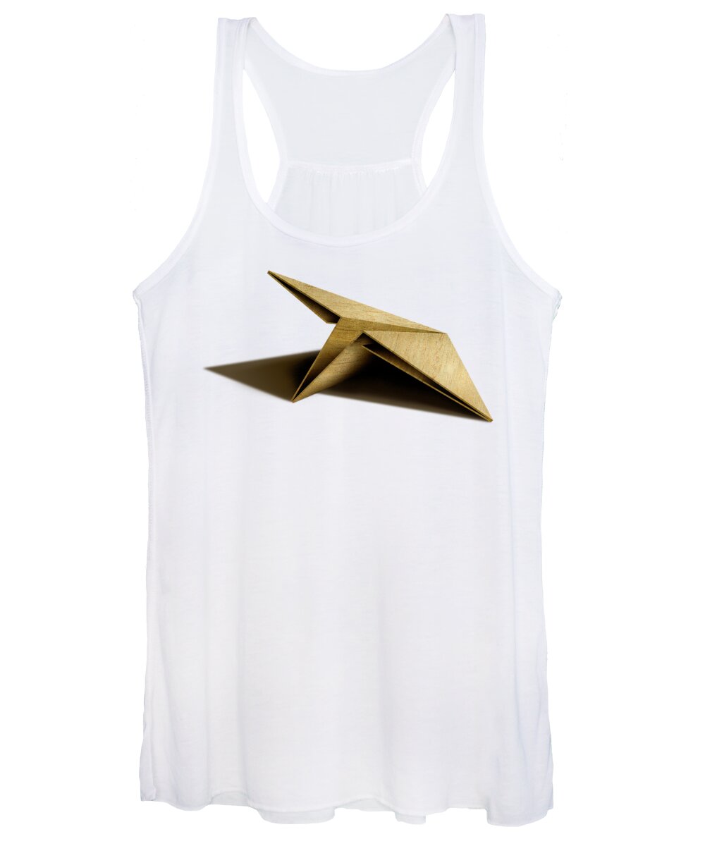 Paper Airplanes of Wood 7 Women's Tank Top by YoPedro - Fine Art