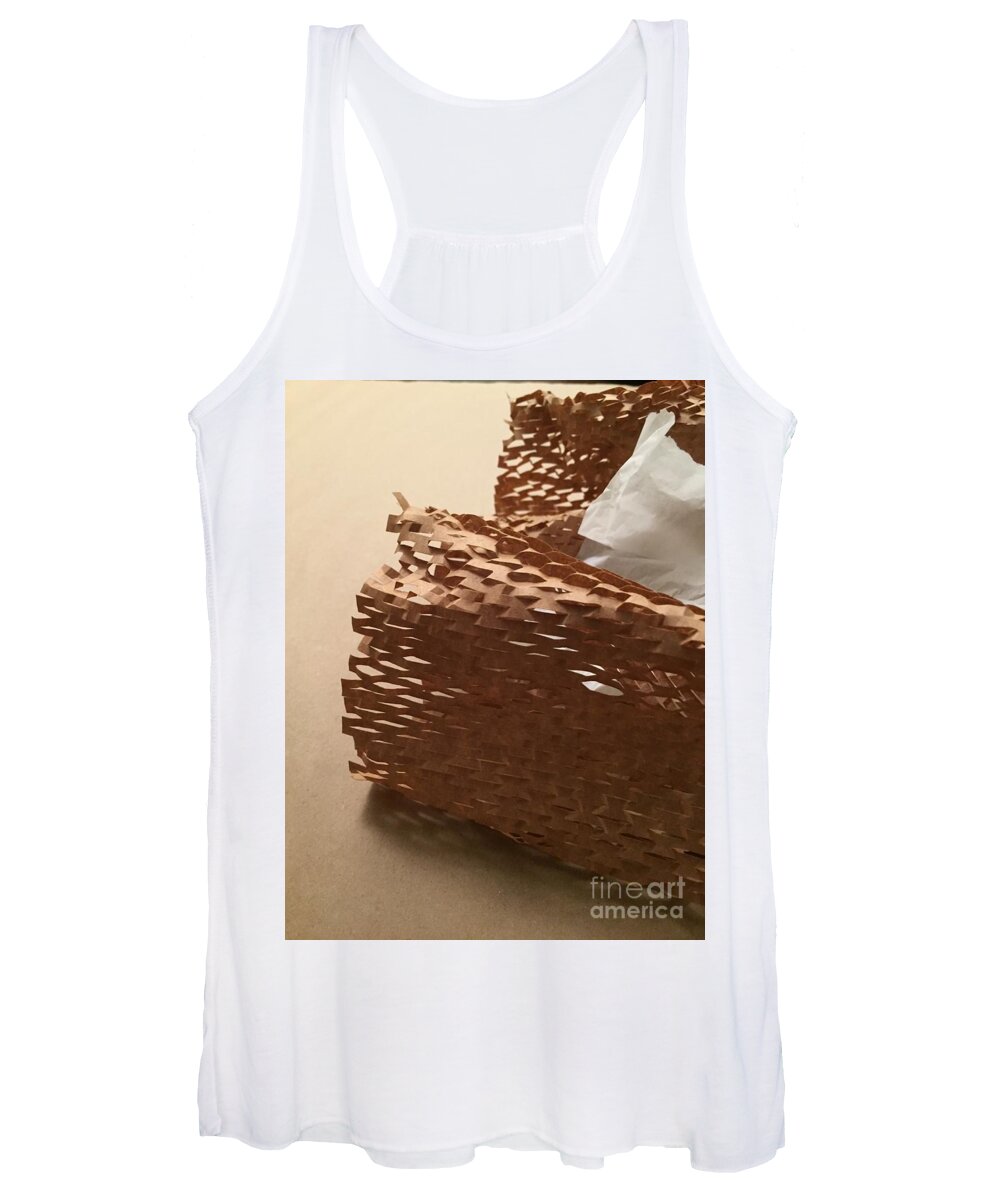 Color Texture Pattern Light Women's Tank Top featuring the photograph Paper Series 1-7 by J Doyne Miller