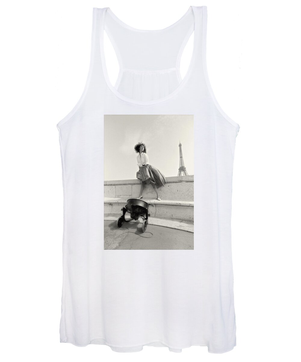 Photography Women's Tank Top featuring the photograph Paris Fashion Session by Philippe Taka