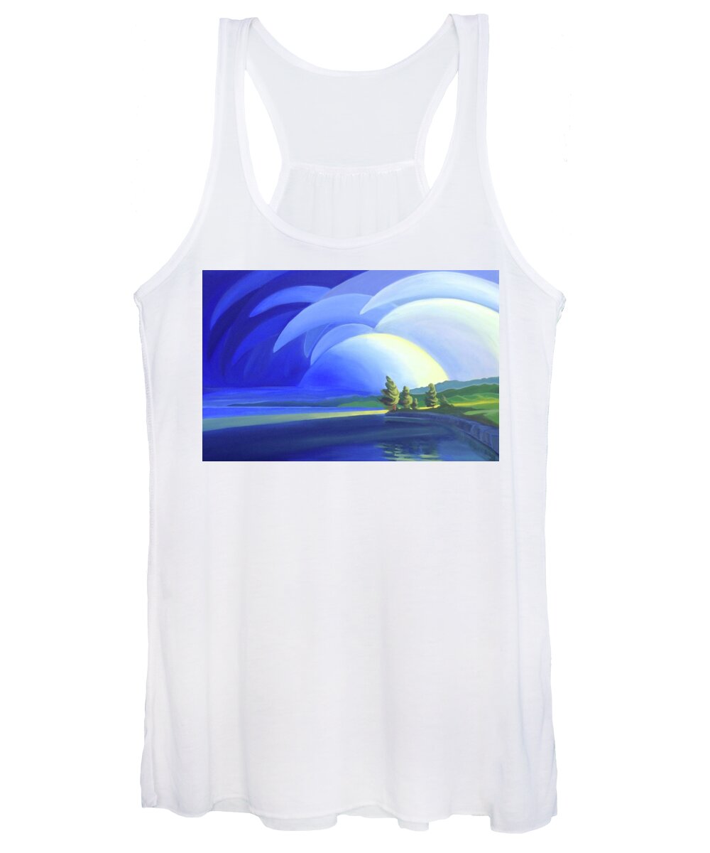 Group Of Seven Women's Tank Top featuring the painting Passing Storm by Barbel Smith
