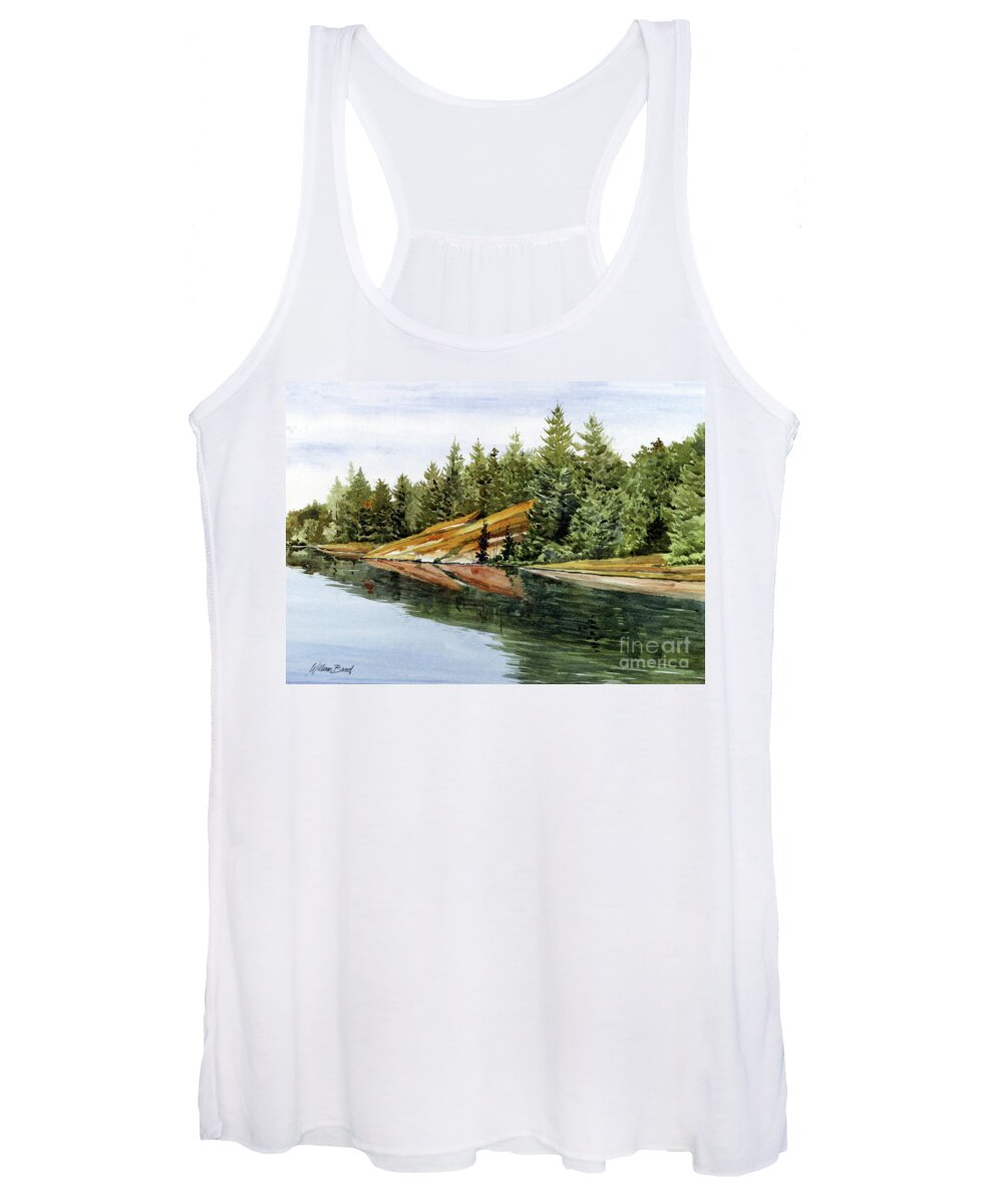 Landscape Women's Tank Top featuring the painting Peace by William Band