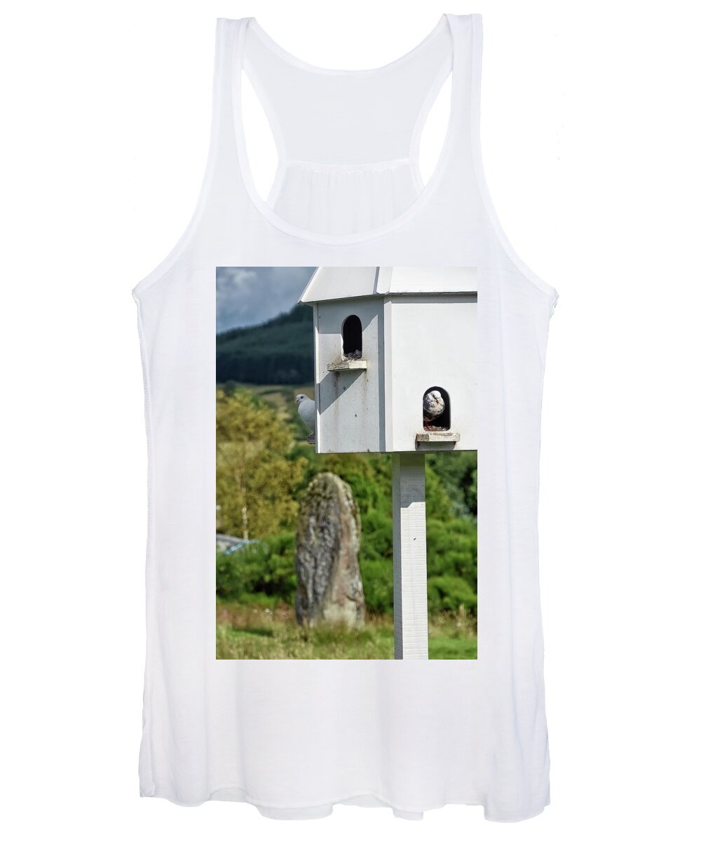 Dove Women's Tank Top featuring the photograph Peek-a-doo by Kuni Photography