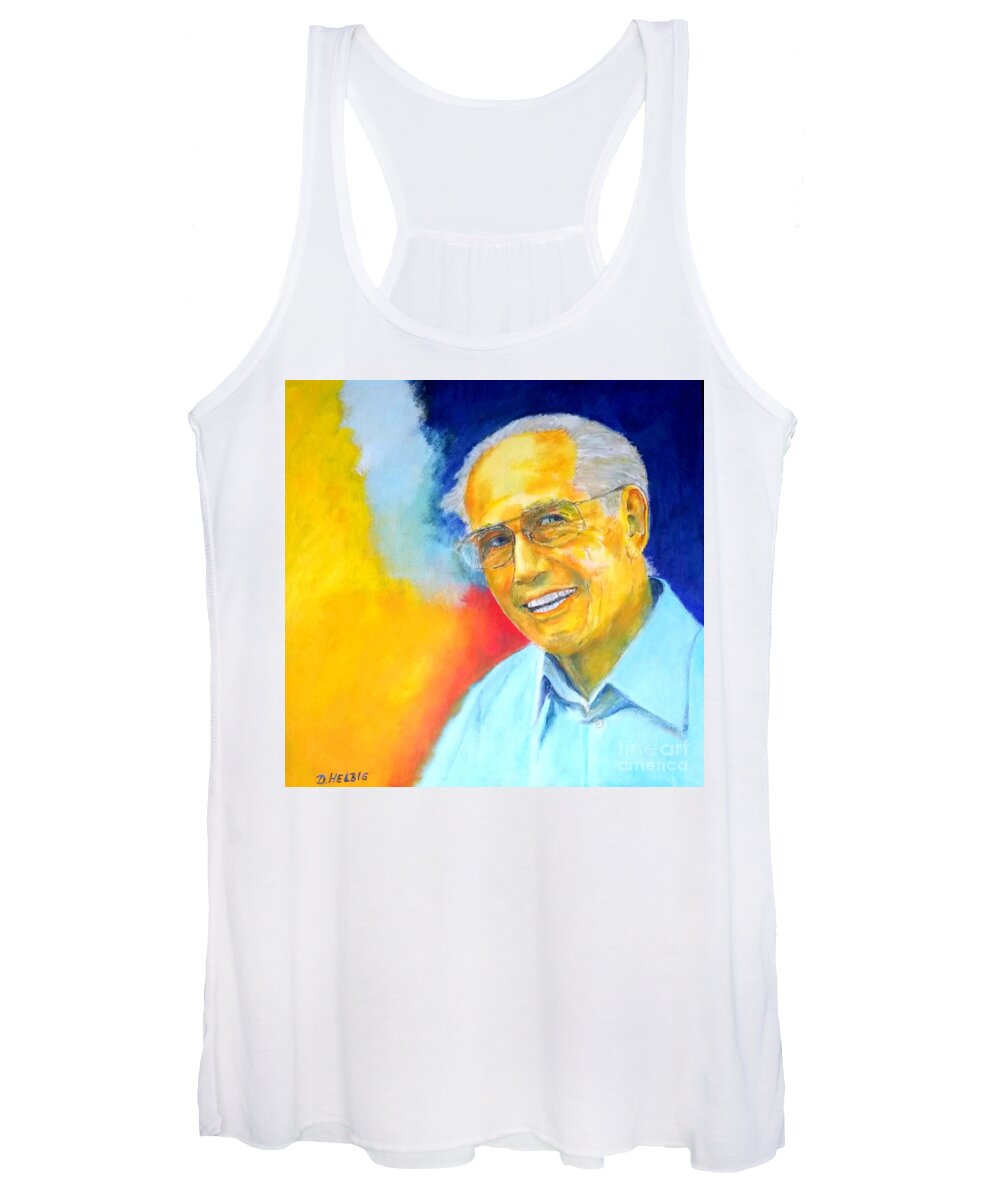 Portrait Of Peter Women's Tank Top featuring the painting PETER Portrait by Dagmar Helbig
