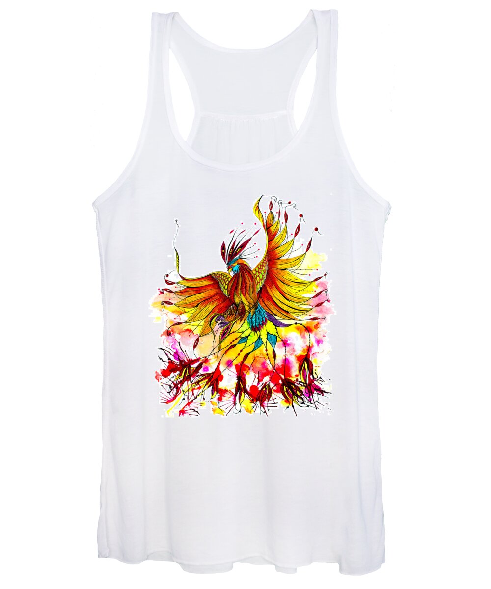 Fenix Women's Tank Top featuring the painting Phoenix by Isabel Salvador