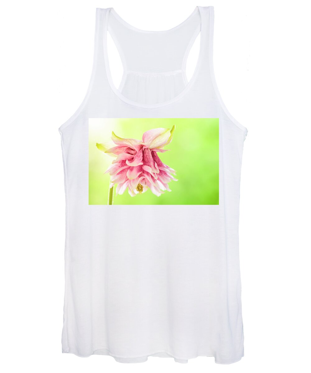 Beauty In Nature Women's Tank Top featuring the photograph Pink double columbine by Oscar Gutierrez