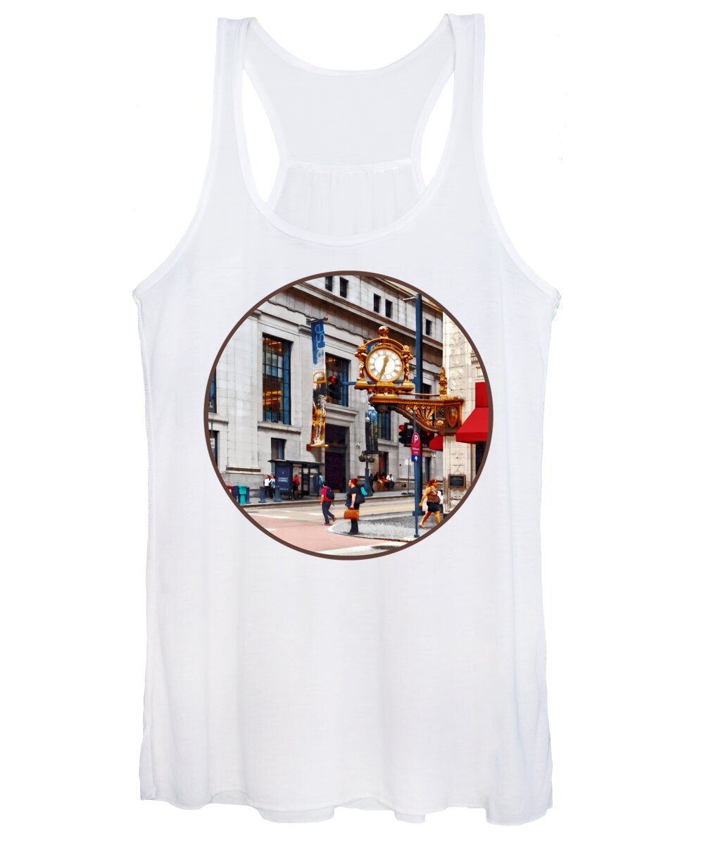 Pittsburgh Women's Tank Top featuring the photograph Pittsburgh PA - Corner of Smithfield and Fifth by Susan Savad