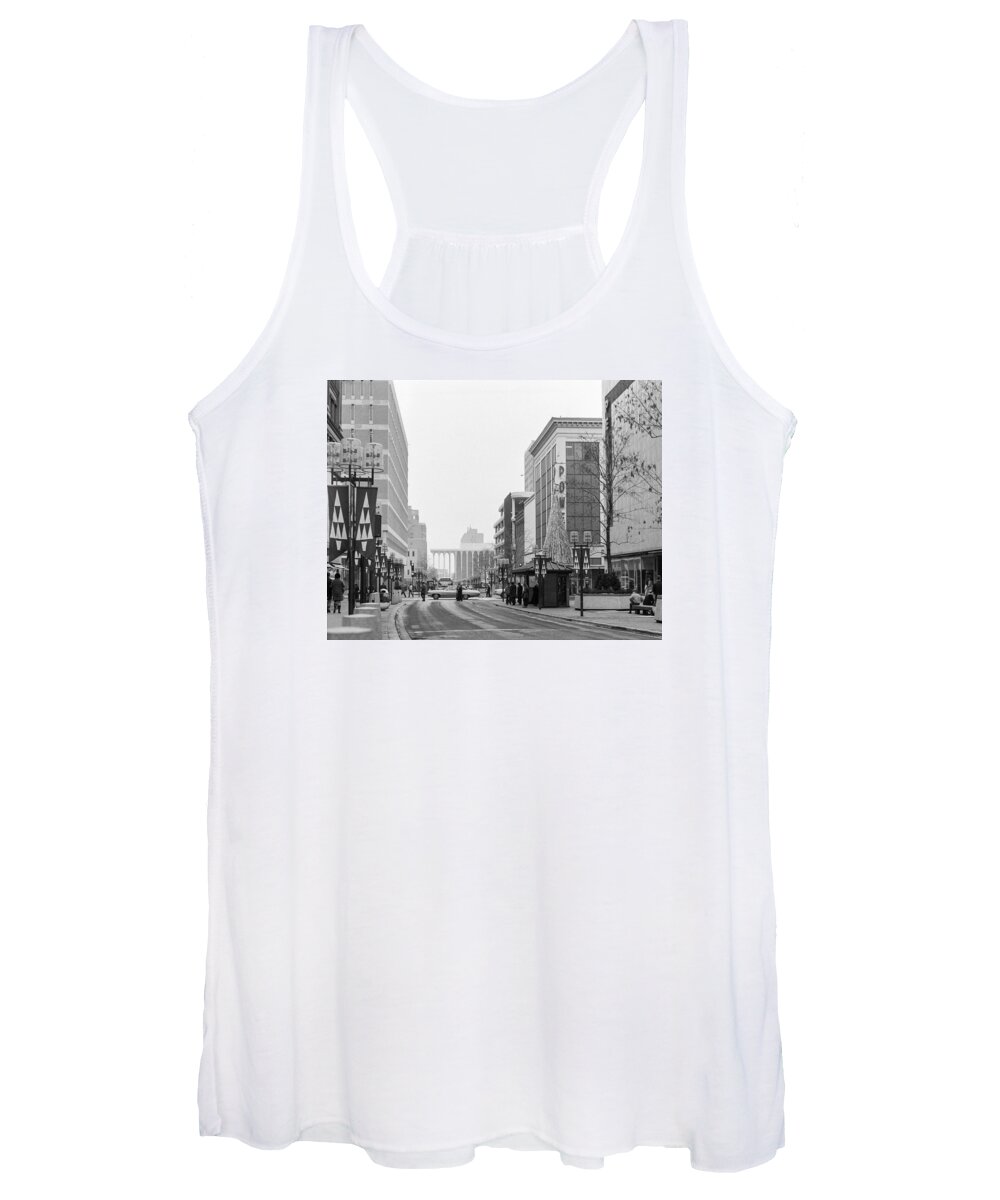 Book Work Women's Tank Top featuring the photograph Powers Christmas tree by Mike Evangelist