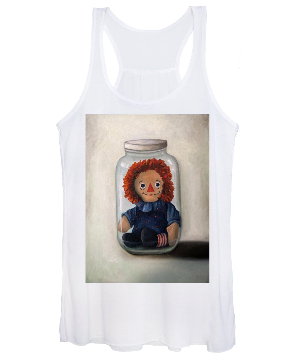 Raggedy Ann Women's Tank Top featuring the painting Preserving Childhood 2 by Leah Saulnier The Painting Maniac