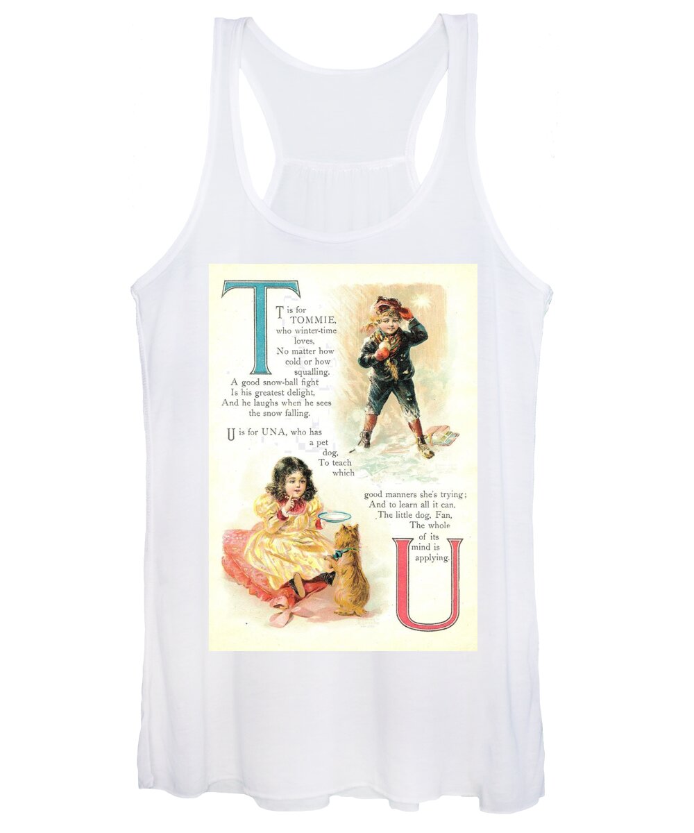 The Wurtherington Diary Women's Tank Top featuring the painting Pretty Name ABC T and U by Reynold Jay