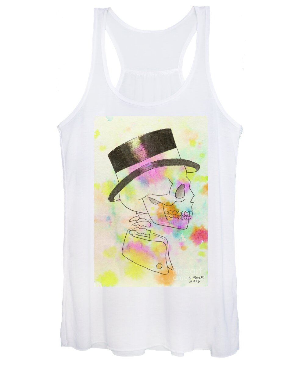 Mr Women's Tank Top featuring the painting Rainbow Mr. by Stefanie Forck