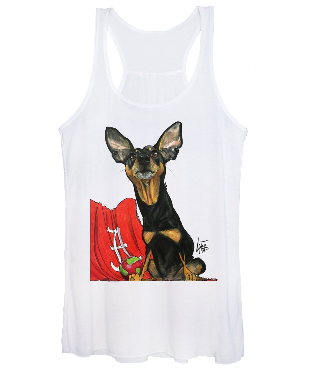 Randolph Women's Tank Top featuring the drawing Randolph 3955 by Canine Caricatures By John LaFree