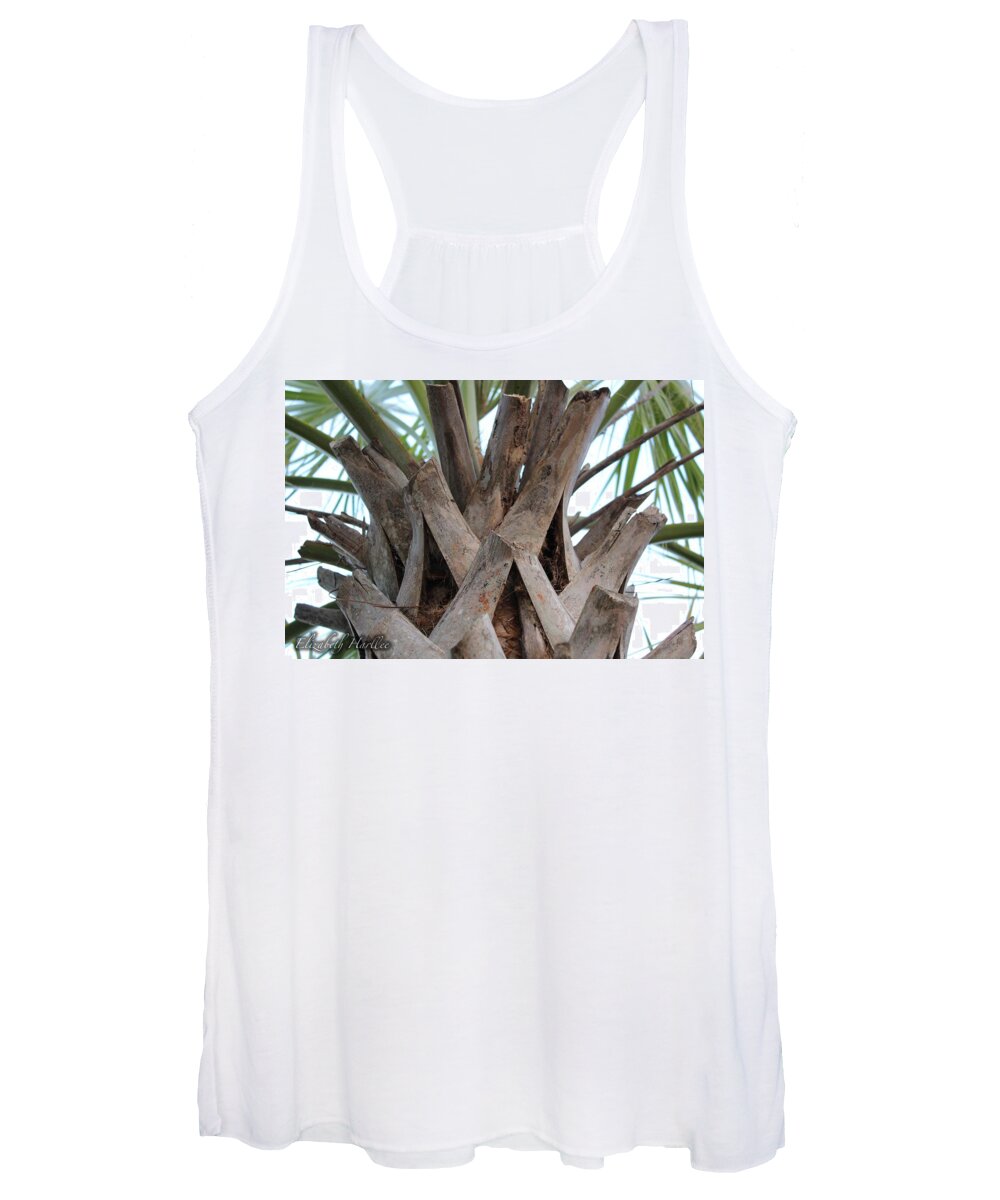  Women's Tank Top featuring the photograph Raw Palm by Elizabeth Harllee