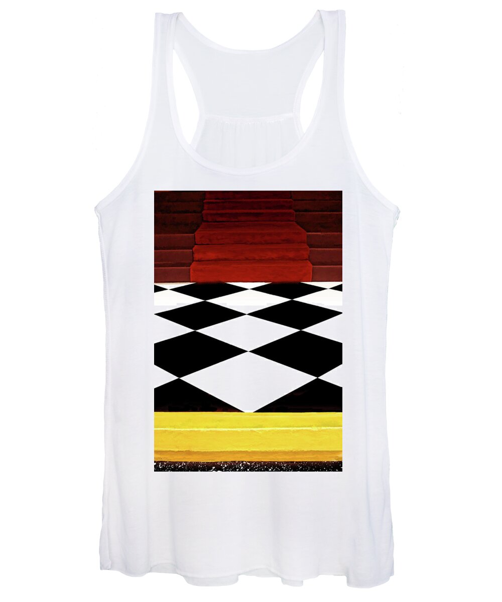 Stairs Women's Tank Top featuring the photograph Red Carpet Treatment by Mitch Spence