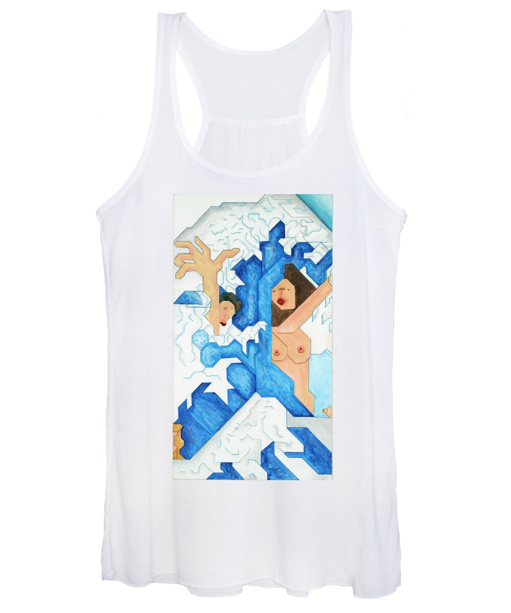 Abstract Women's Tank Top featuring the painting Requiem per i morti dell alluvione - Part II by Willy Wiedmann
