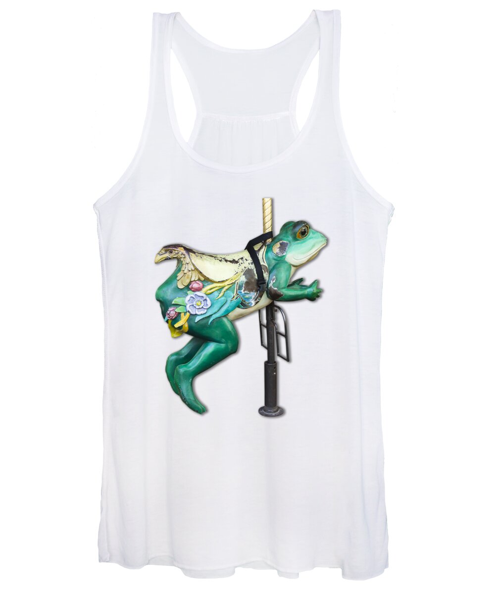 Frog Women's Tank Top featuring the photograph Ride the Frog by Bob Slitzan