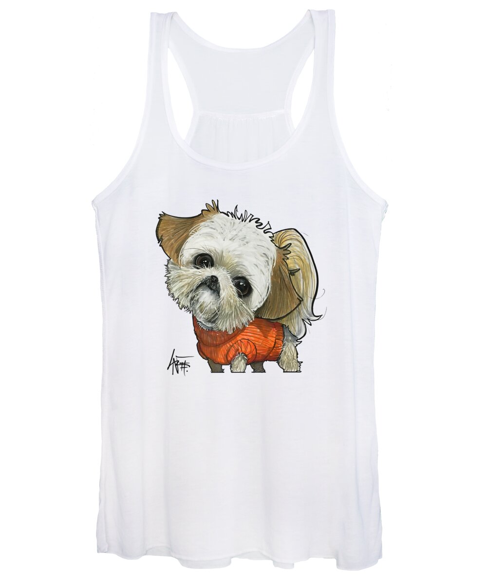 Roberts Women's Tank Top featuring the drawing Roberts 3751 by John LaFree