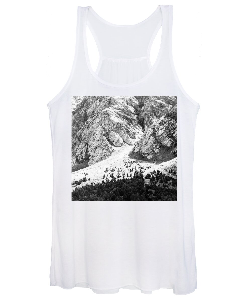 Leicagram Women's Tank Top featuring the photograph Rock & Forest by Aleck Cartwright