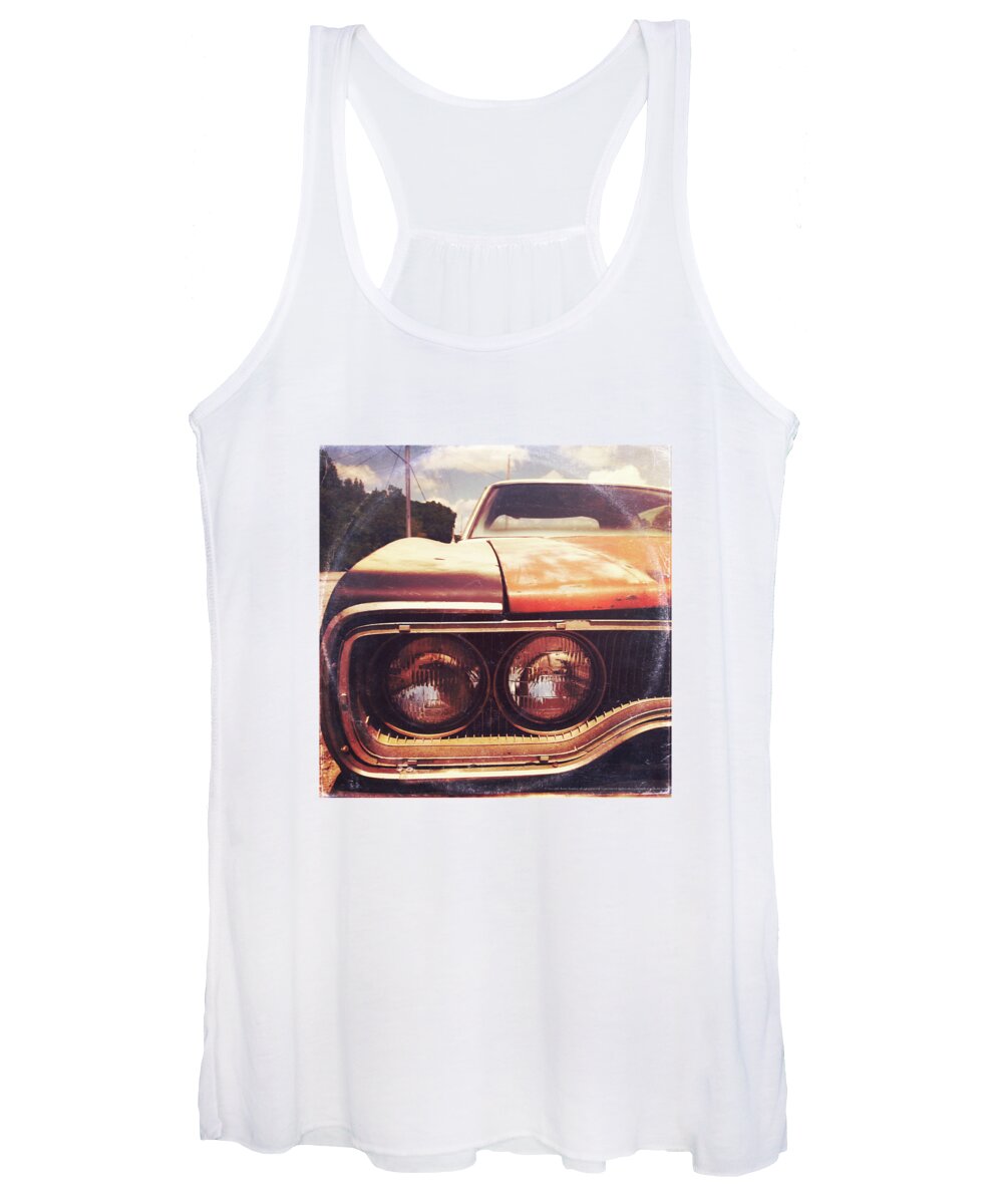 Landscape Women's Tank Top featuring the photograph Rusty And Blue - America As Album Art by Little Bunny Sunshine