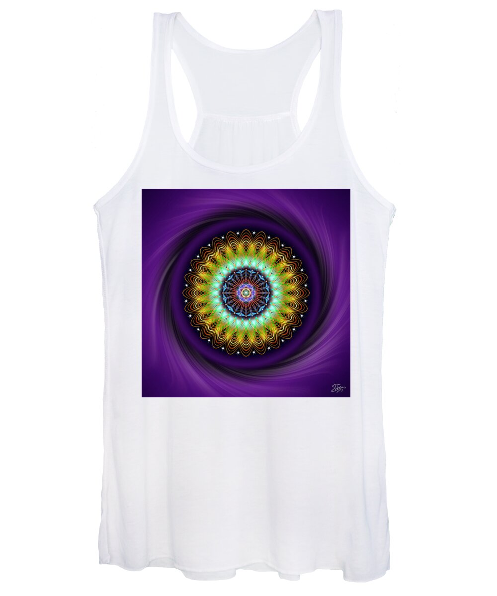 Endre Women's Tank Top featuring the digital art Sacred Geometry 710 by Endre Balogh