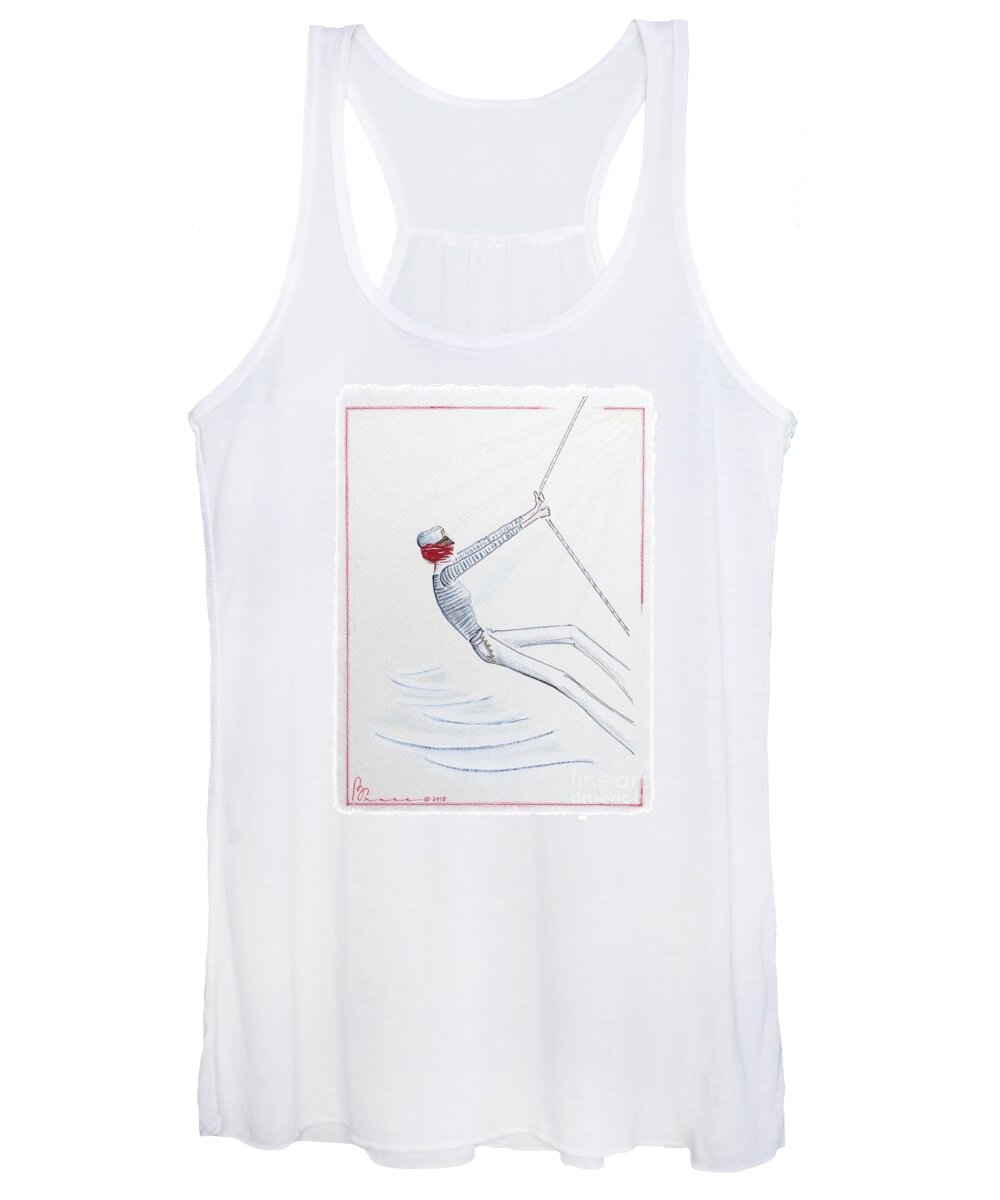 Sailing. Solo Women's Tank Top featuring the painting Sailing Solo by Barbara Chase